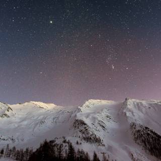 Winter sky mountains wallpaper