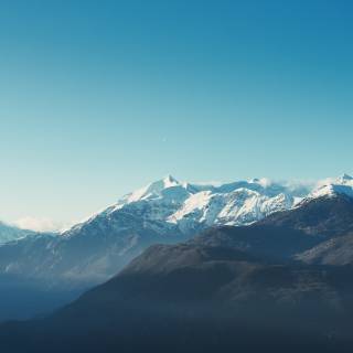 Winter sky mountains wallpaper