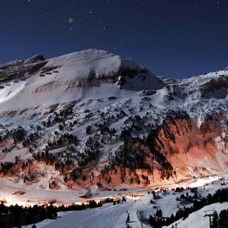 Winter sky mountains wallpaper