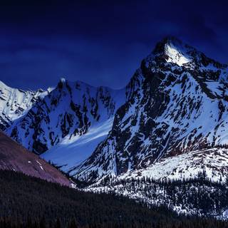 Winter sky mountains wallpaper