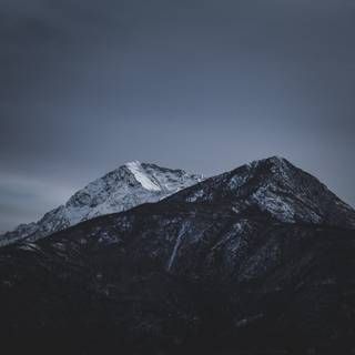 Winter sky mountains wallpaper