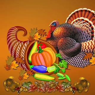 Thanksgiving illustration wallpaper