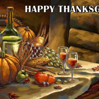Thanksgiving wine wallpaper