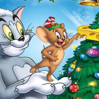 Tom and Jerry Christmas wallpaper