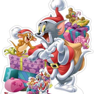 Tom and Jerry Christmas wallpaper