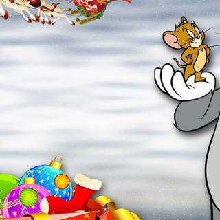 Tom and Jerry Christmas wallpaper
