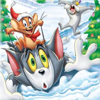 Tom and Jerry Christmas wallpaper