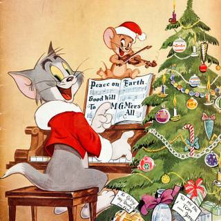 Tom and Jerry Christmas wallpaper