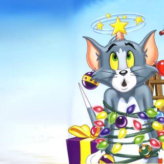 Tom and Jerry Christmas wallpaper