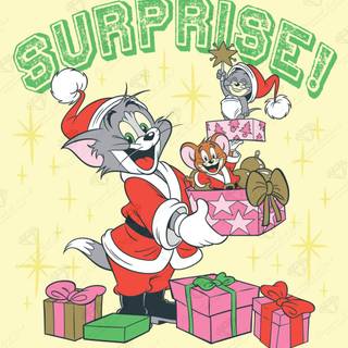 Tom and Jerry Christmas wallpaper