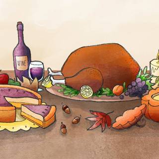 Thanksgiving wine wallpaper