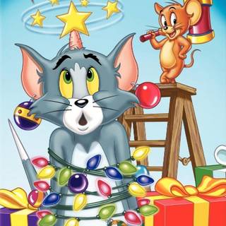 Tom and Jerry Christmas wallpaper