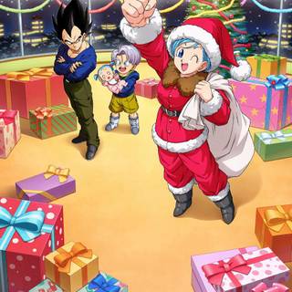 DBZ Christmas wallpaper