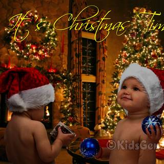 Children Christmas wallpaper