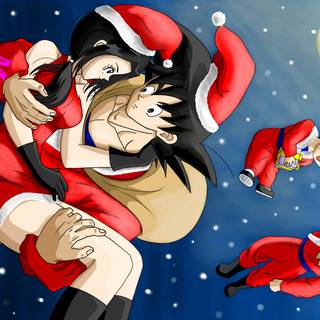 DBZ Christmas wallpaper