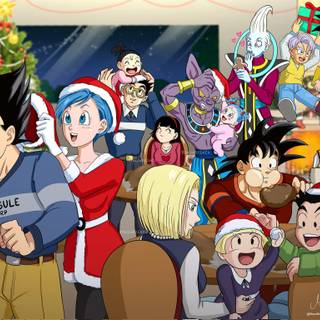 DBZ Christmas wallpaper