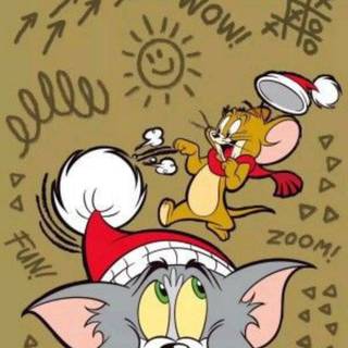 Tom and Jerry Christmas wallpaper