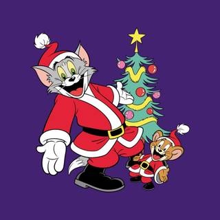 Tom and Jerry Christmas wallpaper