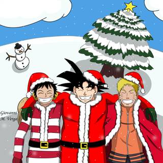 Dragon Ball Z Christmas wallpaper