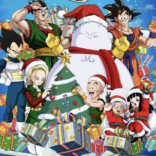 DBZ Christmas wallpaper