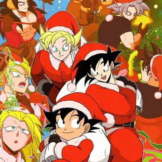 DBZ Christmas wallpaper