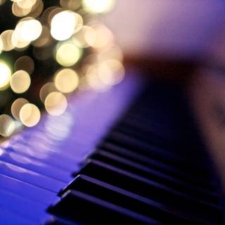 Christmas piano wallpaper