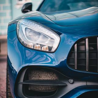 Blue car phone wallpaper