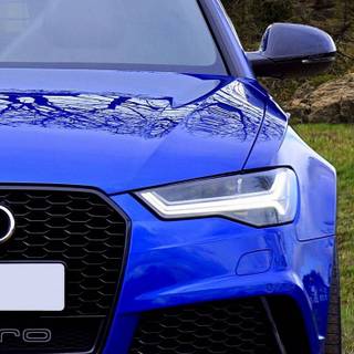 Blue car phone wallpaper