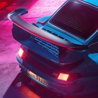 Blue car phone wallpaper