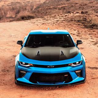 Blue car phone wallpaper