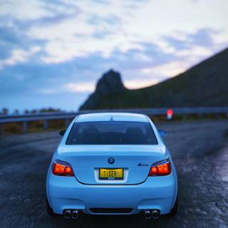 Blue car phone wallpaper