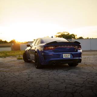 Blue car phone wallpaper