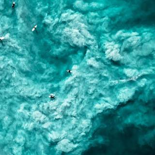 Cyan iPhone wallpaper