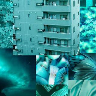 Cyan iPhone wallpaper