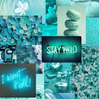 Cyan iPhone wallpaper