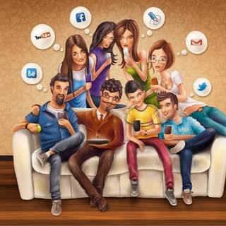 Funny social media wallpaper