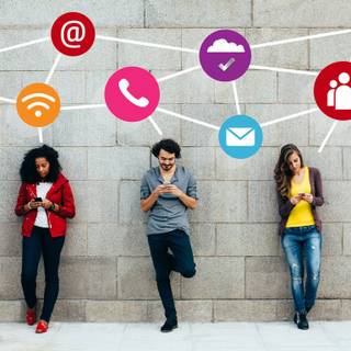 Funny social media wallpaper