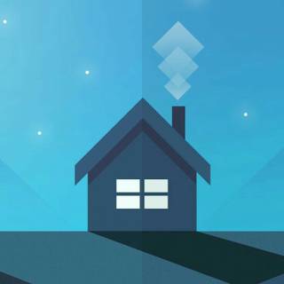 Cartoon night home HD wallpaper