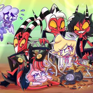 Helluva Boss characters wallpaper