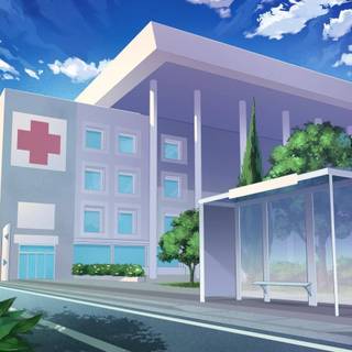 Hospital building wallpaper