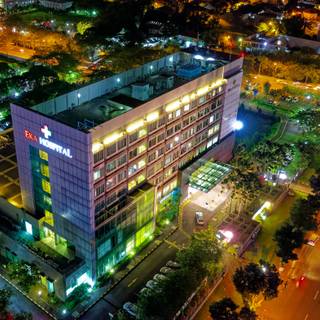 Hospital building wallpaper