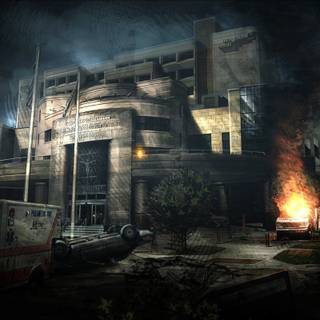 Hospital building wallpaper