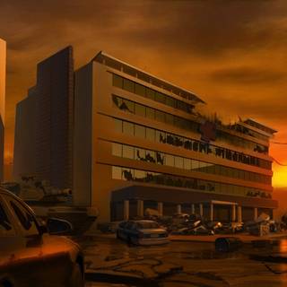 Hospital building wallpaper