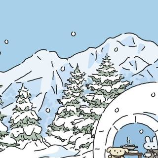 Preppy cozy winter iPad wallpaper