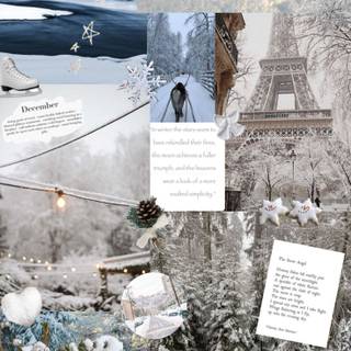 Preppy cozy winter iPad wallpaper
