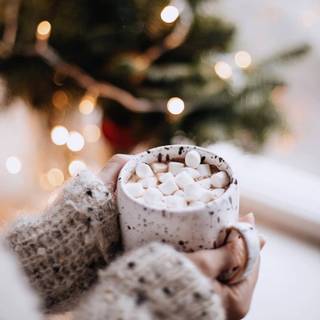 Preppy cozy winter iPad wallpaper