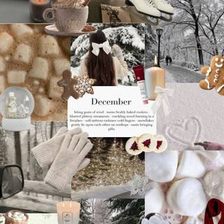 Preppy cozy winter iPad wallpaper