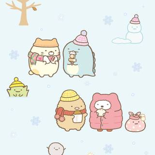 Cute Kawaii winter wallpaper