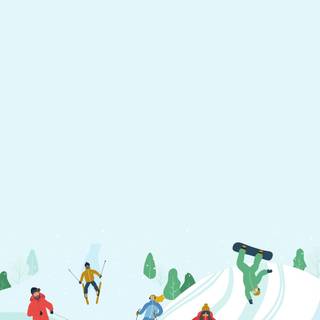 Cute winter iPad wallpaper