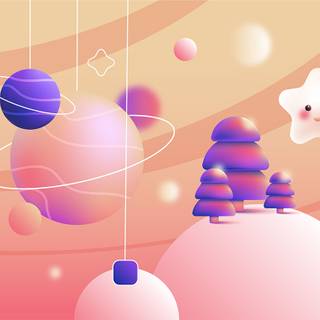 Kawaii winter desktop wallpaper